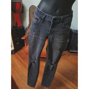 Mid Rise Rock Star Slightly Ripped Jeans